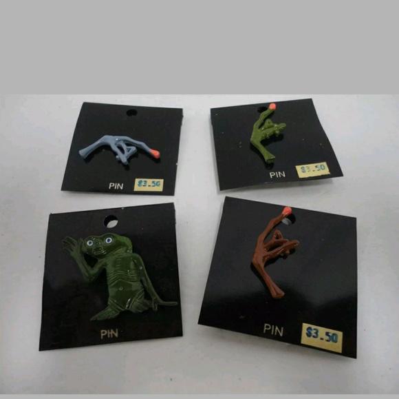 Jewelry - PM#54. Set of 4 authentic ET pins fron 90s.